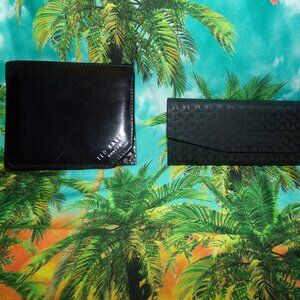 Ted Baker London Men's black fold Wallet & Glass Case
